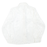 DEL MOD Womens White Printed Blouse Long Sleeve Collared Size L Elegant Top