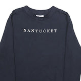 CHAMPION Womens Navy Blue Nantucket Crew Neck M Cotton Blend Sweatshirt