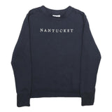 CHAMPION Womens Navy Blue Nantucket Crew Neck M Cotton Blend Sweatshirt