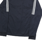 ADIDAS Mens Navy Blue Jacket M Polyester Zip Athletic Sportswear