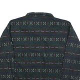 NEXT ISSUE Mens Dark Green Patterned Polyester Pullover Jumper L Zip Neck