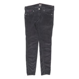 TOMMY HILFIGER Mens Cotton Blend Black Slim Skinny Trousers W29 L30 Casual