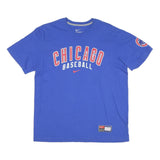 NIKE Mens Blue Chicago Baseball T-Shirt XL Short Sleeve Crew Neck Sports