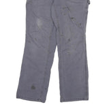 CARHARTT Womens Cotton Blend Blue Regular Straight Trousers W30 L29 Workwear