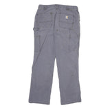 CARHARTT Womens Cotton Blend Blue Regular Straight Trousers W30 L29 Workwear