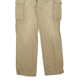 CARHARTT Mens Regular Fit Beige Cargo Cotton Blend Trousers W36 L34 Durable