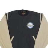 GAME Mens Black & Beige Button Jacket XL Polyester Blend Plain Casual Sport