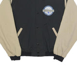 GAME Mens Black & Beige Button Jacket XL Polyester Blend Plain Casual Sport