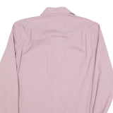 DKNY Mens Pink Slim Fit Shirt L Cotton Blend Formal Button Down Long Sleeve