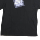 NIKE Womens Black Graphic T-Shirt L Short Sleeve Crew Neck Cotton Casual Wear