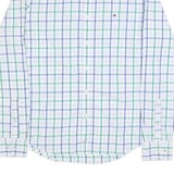 TOMMY HILFIGER Mens White Green & Blue Check Shirt M Classic Button Down Cotton