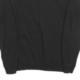 Womens Black Sweatshirt Embroidered Floral Crew Neck S Cotton Blend Stylish