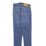 LEVI'S 721 Womens Slim Blue Denim Medium W23 L28 Zip Jeans Stretch