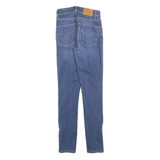 LEVI'S 721 Womens Slim Blue Denim Medium W23 L28 Zip Jeans Stretch