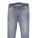 ROBERTO CAVALLI Womens Jeans Blue Relaxed Skinny Denim Medium W32 L30 Polka Dot
