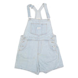 LEVI'S Womens Light Blue Denim Cotton Blend Short Dungarees S W34 L4 Casual