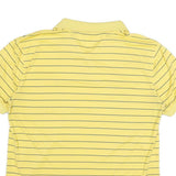 NAUTICA Mens Yellow & Blue Striped Short Sleeve Polo Shirt L Cotton Casual