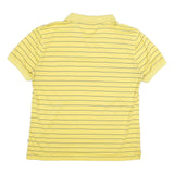 NAUTICA Mens Yellow & Blue Striped Short Sleeve Polo Shirt L Cotton Casual