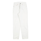 LEVI'S 891 02 Mens Jeans White Regular Straight Denim W28 L30 Button Closure