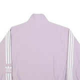 ADIDAS Womens Lilac Zip Jacket UK 18 Nylon Track Classic Casual Sportswear