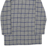 MICHAEL LEWIS Womens Blue & Black Check Jacket XL Wool Blend Classic Tailored