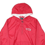 HOLLOWAY Mens Red Doe Creek Athletics Windbreaker M Polyester Blend Zip Jacket