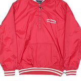 HOLLOWAY Mens Red Doe Creek Athletics Windbreaker M Polyester Blend Zip Jacket