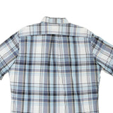 NAUTICA Mens Blue & Grey Check Shirt XL Short Sleeve Cotton Blend Casual