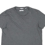 CALVIN KLEIN JEANS Womens Grey M Short Sleeve Crew Neck Plain Cotton Blend