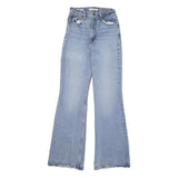 LEVI'S Womens Blue Regular Flared Denim Light W26 L30 Classic Fit Jeans