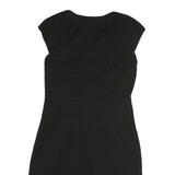 MONSOON Womens Black Bodycon Polyester Dress Short Sleeve Short UK 12 Elegant
