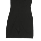 MONSOON Womens Black Bodycon Polyester Dress Short Sleeve Short UK 12 Elegant