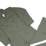 BARRIER WEAR Mens Green Synthetic Dungarees Regular Fit L W42 L28 Workwear