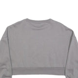 PUMA Womens Grey Cotton Blend Crew Neck Sweatshirt S Cropped Casual Pullover