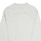 TOMMY JEANS Mens White Sweatshirt Crew Neck S Cotton Blend Iconic Logo