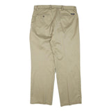 DICKIES Mens Regular Beige Trousers W34 L30 Cotton Blend Zip Classic Straight