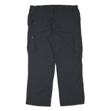 SWITCHER Mens Black Regular Fit Cargo Trousers W38 L29 Zip Closure Polyester