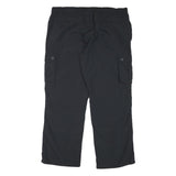 SWITCHER Mens Black Regular Fit Cargo Trousers W38 L29 Zip Closure Polyester