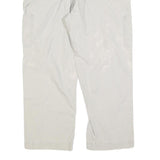 CARHARTT Mens Loose Cotton Blend White Trousers W36 L27 Workwear Zip Closure