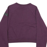 NIKE Womens Maroon Crew Neck XS Cropped Sweatshirt Logo Swoosh Activewear