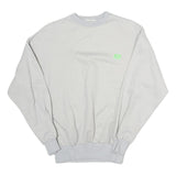 BIKE ROUTE Womens White Sweatshirt S Cotton Blend Pullover Crew Neck Casual