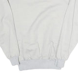 BIKE ROUTE Womens White Sweatshirt S Cotton Blend Pullover Crew Neck Casual