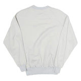 BIKE ROUTE Womens White Sweatshirt S Cotton Blend Pullover Crew Neck Casual