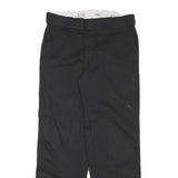 DICKIES Mens Cotton Blend Black Regular Straight Trousers W30 L28 Workwear Zip