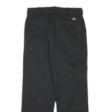 DICKIES Mens Cotton Blend Black Regular Straight Trousers W30 L28 Workwear Zip