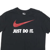 NIKE Womens Black Red Just Do It Graphic T-Shirt XL Short Sleeve Crew Neck