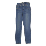 L'AGENCE Womens Jeans Blue Slim Skinny Denim Medium W24 L27 Stylish Zip Closure