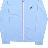 LYLE & SCOTT Womens Blue & Pink Plain Jumper Full Zip Crew Neck Basic Knit S