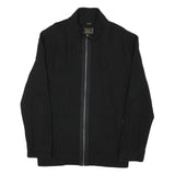 S. OLIVER Mens Black Wool Blend Jacket 2XL Zip Classic Plain Warm Stylish