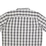CARHARTT Mens White & Black Plaid Shirt 3XL Cotton Short Sleeve Button Up Casual